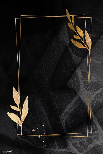 premium vector of Christmas golden rectangle frame on black HD phone wallpaper