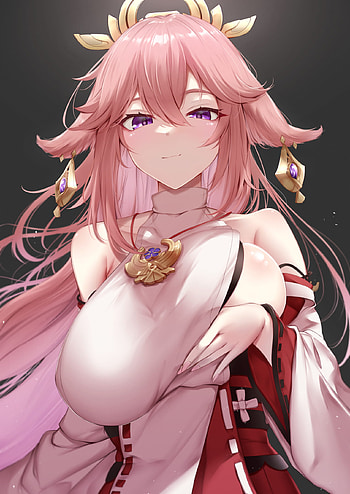 yae miko HD phone wallpaper