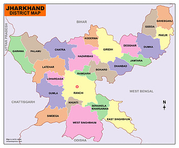 Jharkhand Map HD wallpaper
