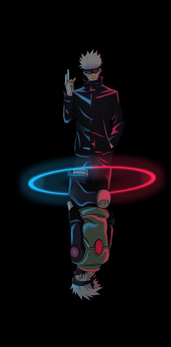 Gojo x Kakashi Neon by AyabongaV, gojo and kakashi HD phone wallpaper