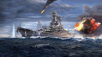 IJN Yamato HD wallpaper