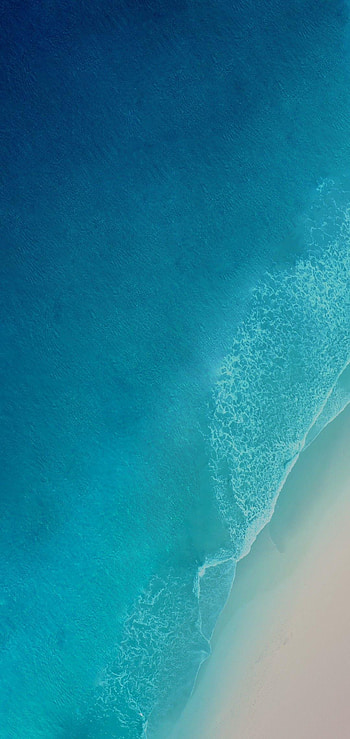 iOS 12, X, Aqua, blue, Water, ocean, apple, , , apple 8 HD phone wallpaper