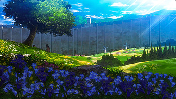 Anime, attack on titan scenery HD wallpaper