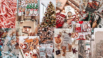 3 Aesthetic Christmas Collage, winter collage pc HD wallpaper