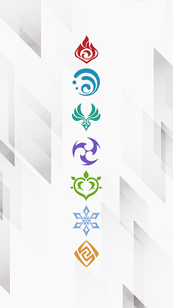 Genshin Impact element symbol, genshin impact logo HD phone wallpaper