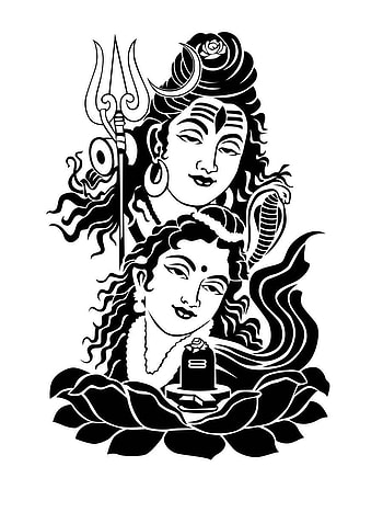 shiv parvati black and white full, lord shiva white HD phone wallpaper