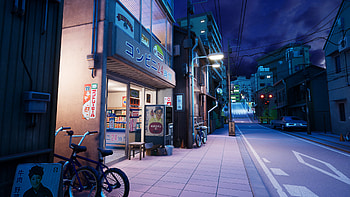 ArtStation, japan anime street HD wallpaper