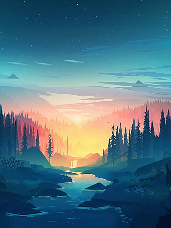 Minimalist Landscape iPad, minimalist ipad HD phone wallpaper