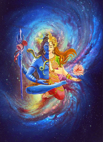 Lord Shiva and Parvati as ardhnarishwar in creative art painting HD phone wallpaper