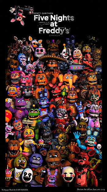 All FNAF characters by Wolf_737, fnaf logo HD phone wallpaper