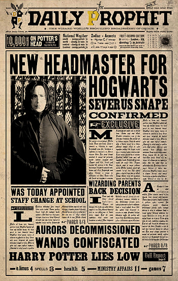 140 Harry Potter ideas in 2021, snape daily prophet HD phone wallpaper