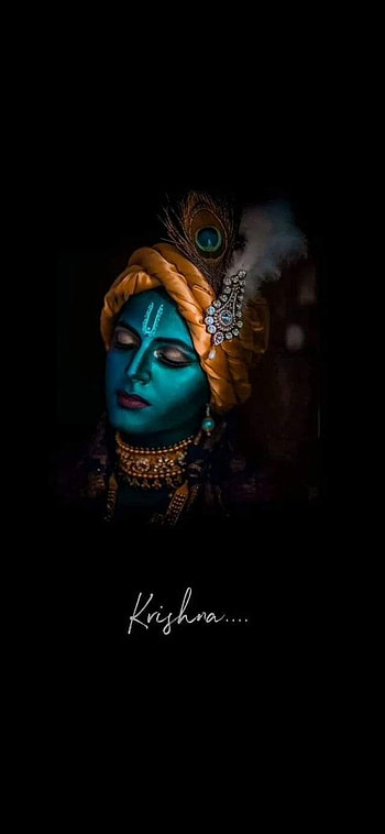 Lord Krishna 3d In Black Backgrounds posted by Zoey Mercado HD phone wallpaper
