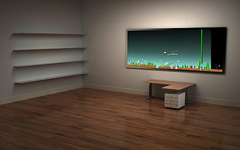 office desk HD wallpaper