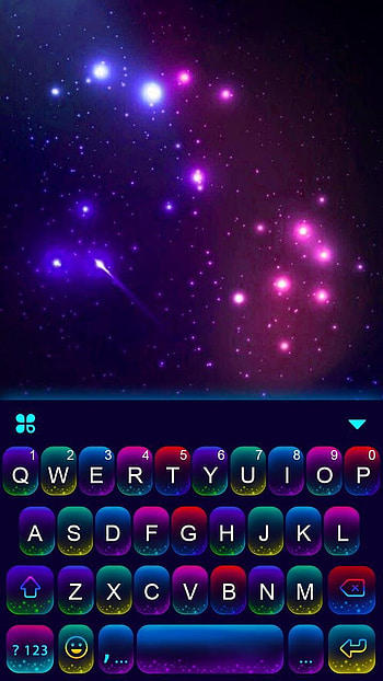 Twinkle Neon Keyboard Theme for Android HD phone wallpaper