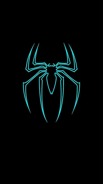 Neon Spiderman Logo HD phone wallpaper