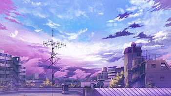 Aesthetic Anime Backgrounds , Best Backgrounds , pc anime purple blue HD wallpaper