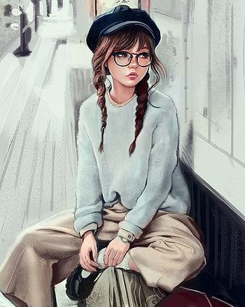 Cartoon Dp Girl For Whatsapp, instagram dp girl HD phone wallpaper