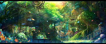 Anime scenery , Scenery ...pinterest, solarpunk HD wallpaper