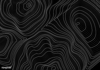premium vector of Black and white abstract map contour lines, topographic design HD wallpaper