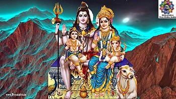 Shiva Parvati, shiv parivar HD wallpaper