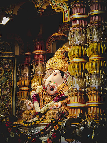 150 Dagdusheth Ganpati, shreemant dagdusheth halwai ganpati mandir HD phone wallpaper