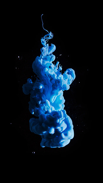 Black Amoled, blue amoled HD phone wallpaper
