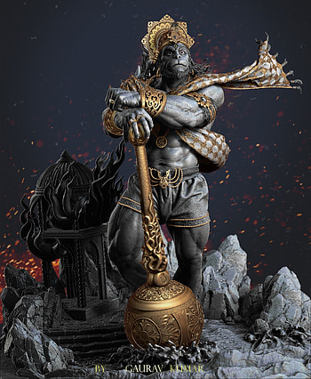 ArtStation, hanuman bodybuilder HD phone wallpaper