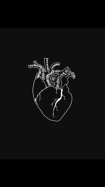 Instagram Highlight Aesthetic Black Heart, black instagram HD phone wallpaper