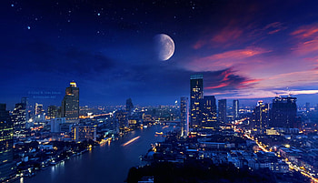 City Lights Laptop, laptop city aesthetic HD wallpaper