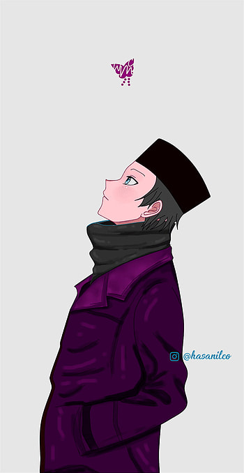 Muslim Cartoon Muslimah Boy, muslim anime HD phone wallpaper