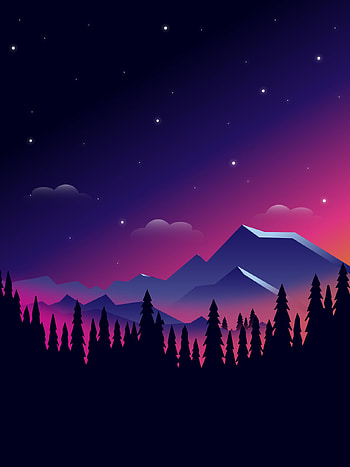 Aesthetic Tablet Landscape, landscape purple aesthetic HD phone wallpaper