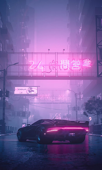 1280x2120 Quadra Turbo Neon Cyberpunk 2077 , Backgrounds, and, cyberpunk HD phone wallpaper