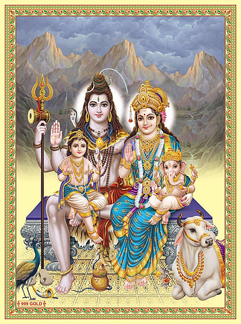 Shiv Parivar Gallery, shiv pariwar HD phone wallpaper