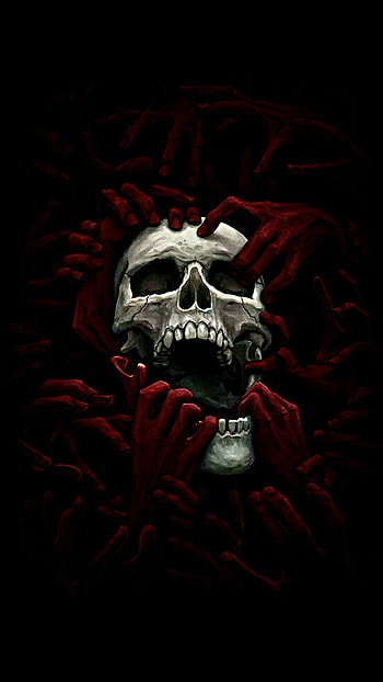 Black Skull , black skeleton HD phone wallpaper