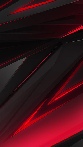 Black Red Abstract Polygon 3d Red Gaming [3840x1600] for your , Mobile & Tablet, gamers HD phone wallpaper