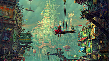 2560x1440 Colorful Fantasy City 1440P Resolution , Backgrounds, and, colorful anime city HD wallpaper
