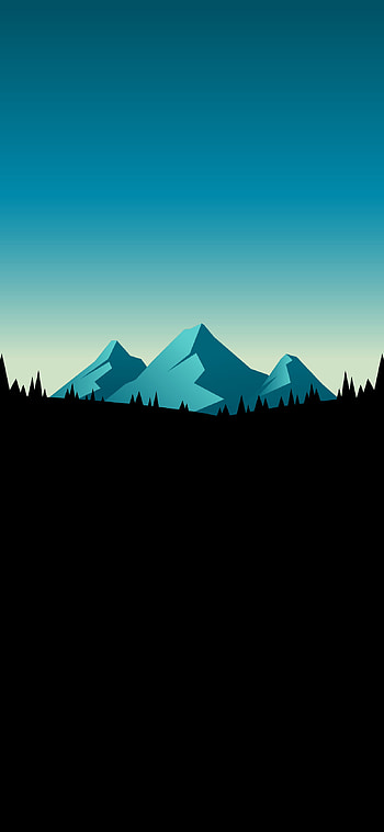 Mountains landscape amoled, mountain amoled HD phone wallpaper
