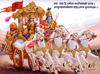 Mahabharat Shree Krishna Arjun, krishna and arjun HD wallpaper