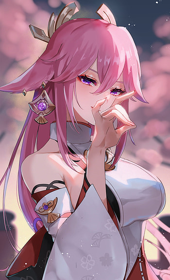 yae miko HD phone wallpaper