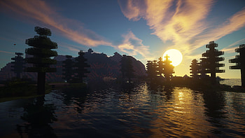 Realistic Minecraft Shaders, minecraft sunset HD wallpaper