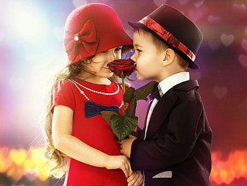 Valentines Day cute baby pic boy and girl love : 13 HD wallpaper