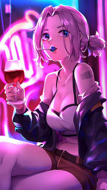 Cyberpunk Baddie, baddie anime girl HD phone wallpaper