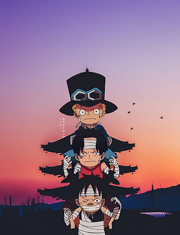 Kid Luffy Ace Sabo HD phone wallpaper