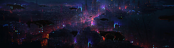 Cyberpunk Dual Screen, span HD wallpaper