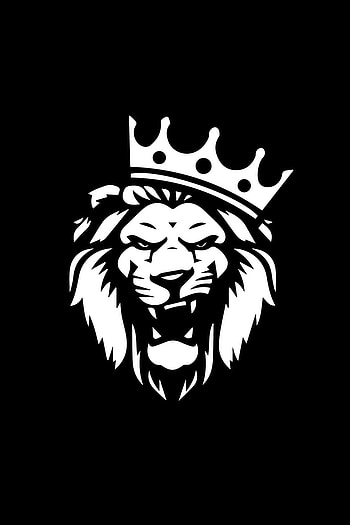 Lion with Crown, crown logo HD phone wallpaper