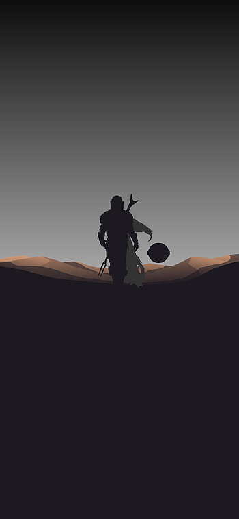The Mandalorian minimalist HD phone wallpaper