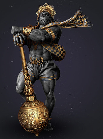 ArtStation, hanuman ji 3d HD phone wallpaper