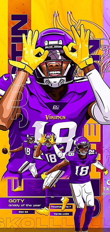 Justin Jefferson Backgrounds, justin jefferson griddy HD phone wallpaper