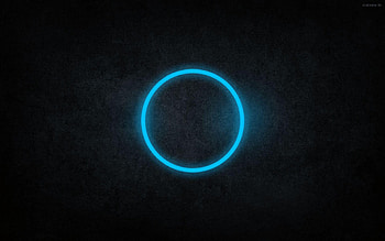 Abstract blue black dark circles rings cyan neon art, dark blue and black abstract background HD wallpaper