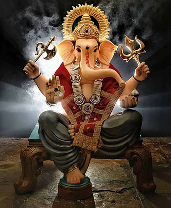 Ganpati Bappa by AdiWanted, ganapathi HD phone wallpaper